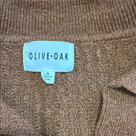 Olive & Oak Chestnut Brown Ribbed Collared Knit - Picture 2 of 7